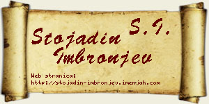 Stojadin Imbronjev vizit kartica